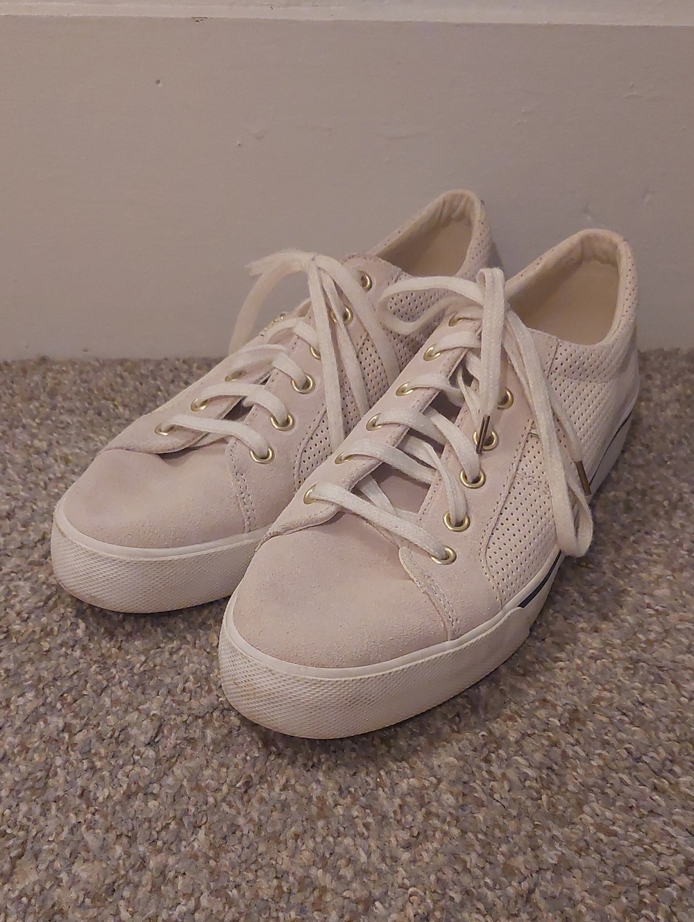 White Suede Keds